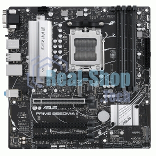 Материнская плата ASUS PRIME B650M-A II-CSM, AM5, AMD B650, 4xDDR5, 4xSATA, 2xM.2, 1xPCI-E 4.0 x16, 1x 2.5Gb LAN, 2xUSB-A 3.2 Gen 1, 2xUSB-A 3.2 Gen 2, 4xUSB 2.0, 1xDisplayPort, 1xHDMI, 1xVGA, 3x3.5 мм, 7.1, Micro-ATX