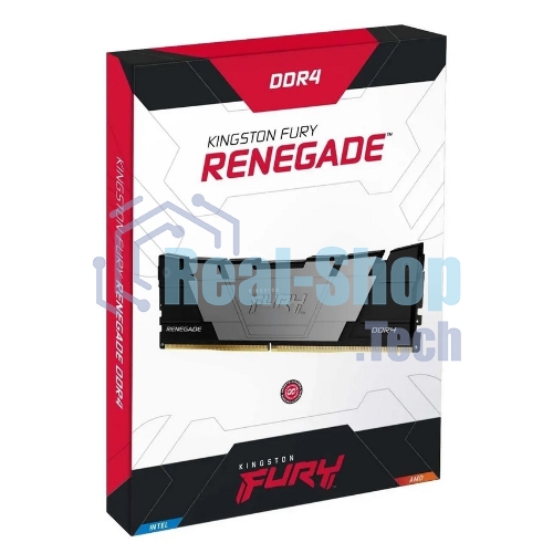 Оперативная память Kingston Fury Renegade, DDR4, 64Gb (2x32Gb), 3600MHz, CL18, DIMM, с радиатором, черный