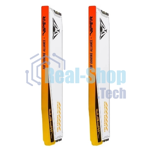 Оперативная память Patriot Viper Elite 5 TUF Gaming, DDR5, 48GB (2x24 GB), 6000 MHz, CL36, DIMM, радиатор, RGB, белый