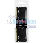 Оперативная память Kingston Fury Beast, DDR4, 8GB (1x8GB), 3200MHz, CL16, DIMM, с радиатором, RGB, черный