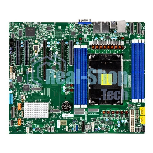 Материнская плата серверная Supermicro X13SEI-F-B, сокет LGA 4677, 8xDDR5, 10xSATA, 2xM.2, 2xPCI-E 5.0 x16, 3xPCI-E x8, 2xGigabit Ethernet, 2xUSB 2.0, 2xUSB 3.2 Gen 1, VGA, EATX
