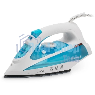 Утюг Maxwell MW-3055B белый/голубой 2200W