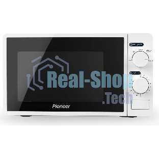 Микроволновая печь Pioneer MW205M белый, 20 л, 700 Вт, переключатели - поворотный механизм