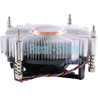Кулер для процессора ADVANTECH 1960053207N001 серебристый, 120 мм, алюминий/медь, 4400 об/мин, 3 pin, 65 Вт, 46 мм