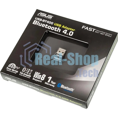 Сетевой адаптер Bluetooth ASUS USB-BT400 USB 2.0, 3 Мбит/с, радиус 10 м
