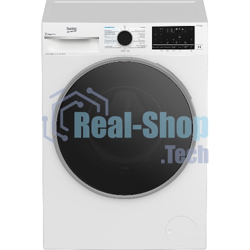Стирально-сушильная машина Beko B3DFR57H23W белый, загрузка фронтальная 7,5 кг, 1200 об/мин., класс: В