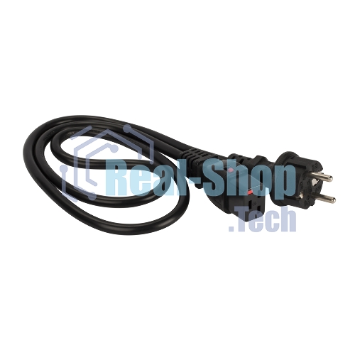 Шнур питания Lanmaster LAN-PP19L/SH-0.5-BK C19-Schuko проводник.:3x1.5мм2 0.5м 220В 16А черный