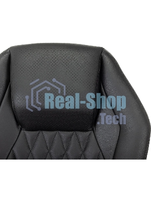 Кресло руководителя Бюрократ Aura/Black черный, кожа, крестовина полированный алюминий