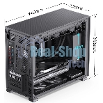 Корпус без блока питания JONSBO D31 MESH Black MATX без БП, боковая панель из закаленного стекла, mini-ITX, micro-ATX, черный