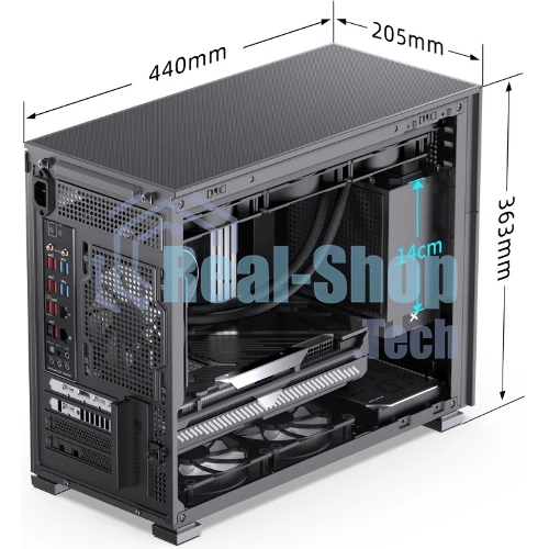 Корпус без блока питания JONSBO D31 MESH Black MATX без БП, боковая панель из закаленного стекла, mini-ITX, micro-ATX, черный