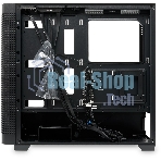 Компьютерный корпус без блока питания Case HSPD M740, Mesh Mid Tower, черный, TG, 0.6 SPCC, no fans, E-ATX, ATX, mATX, mITX, 170/400/200мм, 4x2.5