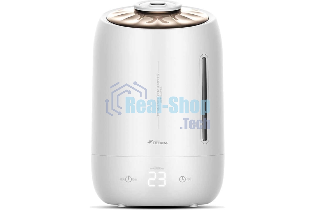 Увлажнитель воздуха Deerma DEM-F600 белый, 40 м², 5 л, ультразвуковой, сенсорное управление, таймер, автовыключение