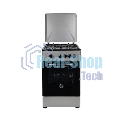 Плита газовая Kraft KF-FSK5301GS серый, конфорок 4 газовых, духовка 58 л, 50 см x 85.5 см x 55.6 см