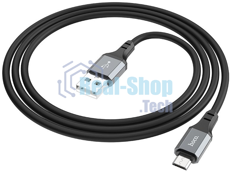 Кабель Hoco X86 Micro Spear USB (m)-micro USB (m) 1м черный коробка