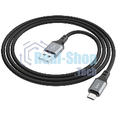 Кабель Hoco X86 Micro Spear USB (m)-micro USB (m) 1м черный коробка