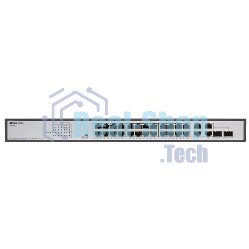 Коммутатор неуправляемый PoE ORIGO Unmanaged Switch 26x1000Base-T (24x1000Base-T PoE), 2xCombo 1000Base-T/SFP, PoE Budget 370W, Long-range PoE up to 250m, 19