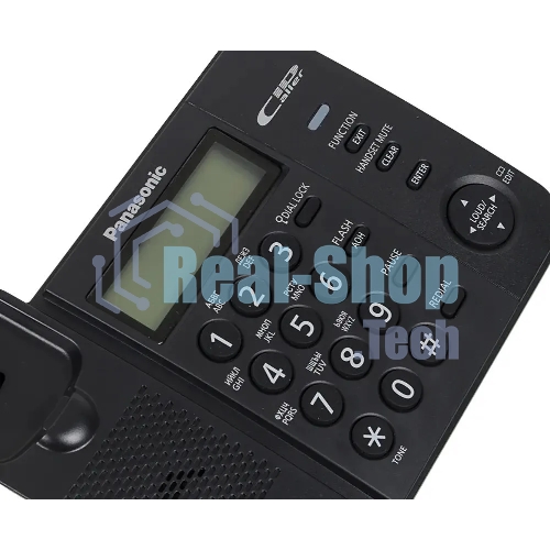 Телефон проводной Panasonic KX-TS2356RUB черный АОН,Caller ID,ЖКД,блокировка набора,выключение микрофона