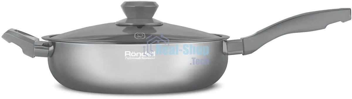 Сотейник Rondell Lumiere RDA-596, 26 см, с крышкой, серый