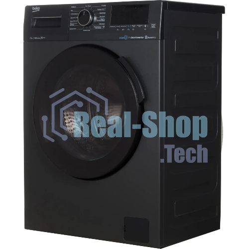 Стиральная машина Beko WSPE7H616A темно-серый, загрузка фронтальная 7,5 кг, 1200 об/мин., класс: А
