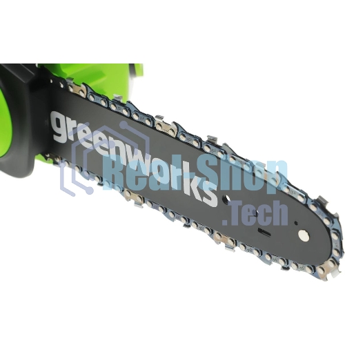Цепная пила аккумуляторная GreenWorks G24CS25K4, 24V, 25 см, c АКБ 4Ач и ЗУ (2007707UB)