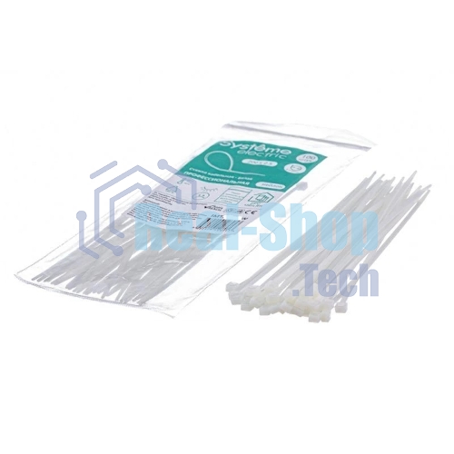 Стяжка кабельная SE IMT10025W 100х2.5 белый (уп. 100 шт)