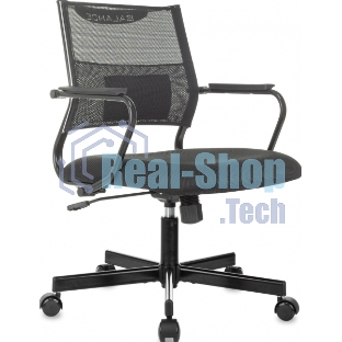 Кресло офисное Бюрократ CH Balance-Low черный Elastic-102 TW-11 сетка/ткань, низк. спин. крестов. металл черный