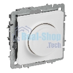 Светорегулятор IEK BR-D20-0600-K91 поворотно-нажимной СП BRITE СС10-1-0-БрАБ 600 Вт механизм арктич. бел.