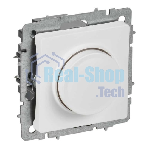 Светорегулятор IEK BR-D20-0600-K91 поворотно-нажимной СП BRITE СС10-1-0-БрАБ 600 Вт механизм арктич. бел.