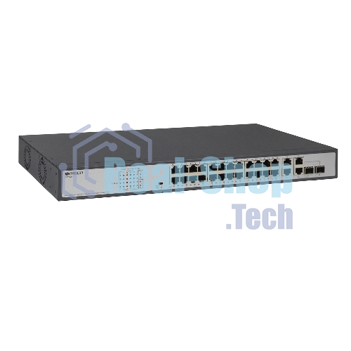 Коммутатор неуправляемый PoE ORIGO Unmanaged Switch 26x1000Base-T (24x1000Base-T PoE), 2xCombo 1000Base-T/SFP, PoE Budget 370W, Long-range PoE up to 250m, 19