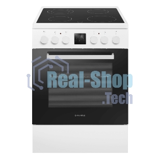 Плита электрическая Maunfeld MEC67CW08TD белый, конфорок 4 шт, духовка 59 л, 60 см x 85 см x 60 см