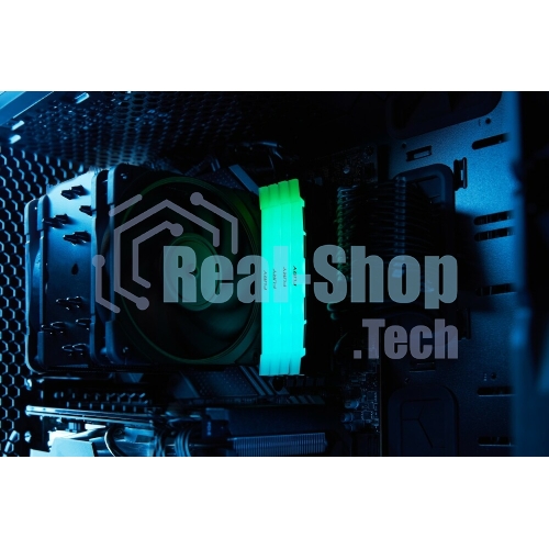 Оперативная память Kingston Fury Renegade, DDR4, 32Gb (4x8GB), 3200MHz, CL16, DIMM, с радиаторами, RGB, серебристый/черный