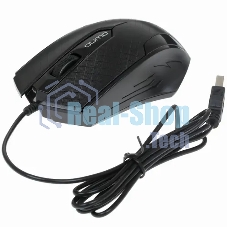 Мышь проводная Qumo Office M14 черный, 1000 dpi, USB, кнопки - 3