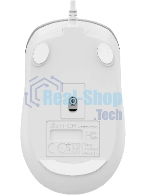 Мышь проводная A4Tech Fstyler FM26 серебристый/белый, 1600 dpi, USB, кнопки - 4