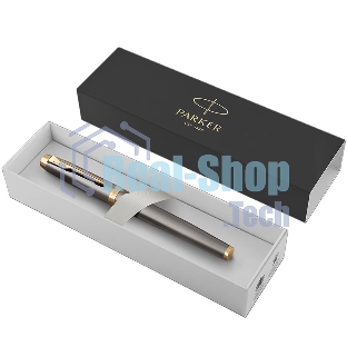 Ручка роллер Parker IM Premium Grey Core GT (2213778), F, черные чернила, подарочная коробка
