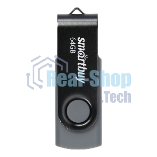 Флешка USB Smartbuy Twist black (SB064GB2TWK), 64Gb, USB 2.0, R/W 20/10, черный