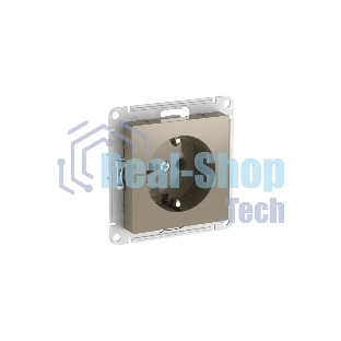 Розетка AtlasDesign 16А с заземл. быстрозажим. клем. механизм шампань SE ATN000543S