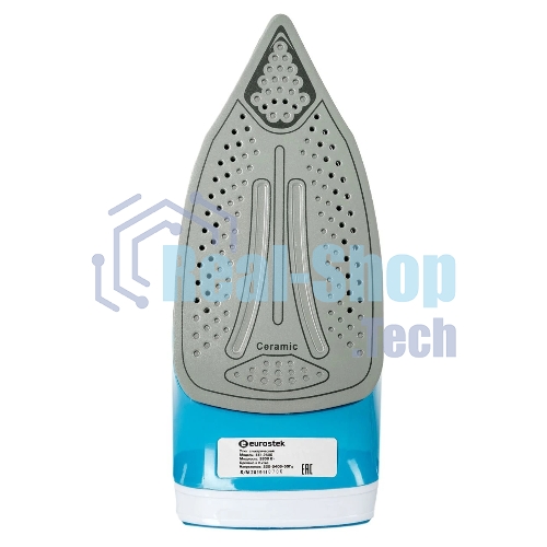 Утюг Eurostek EEI-2600 синий/белый, 2600 Вт, 45 г/мин, 140 г/мин, 350 мл