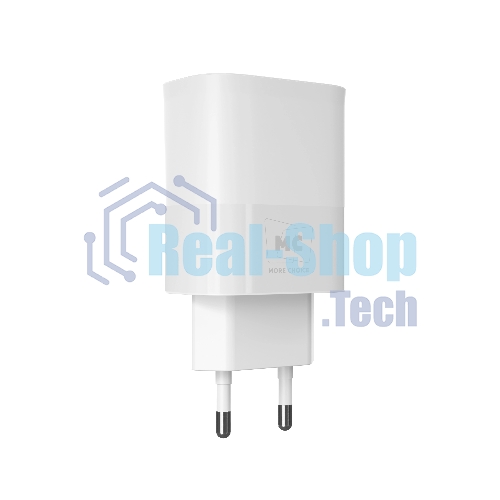 Сетевое зарядное устройство MORE CHOICE NC81i СЗУ 1USB+1Type-C 3.0A PD 20W+ QC3.0, белый