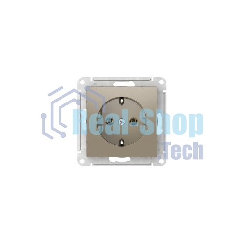 Розетка AtlasDesign 16А с заземл. быстрозажим. клем. механизм шампань SE ATN000543S