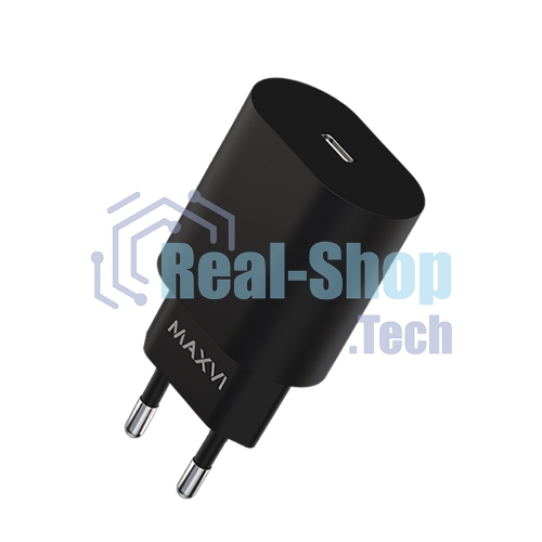 Сетевое зарядное устройство Maxvi SFC-125PD Type-C 3А 25W PD QC3.0 черный