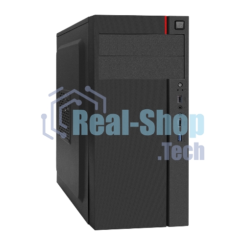Компьютерный корпус Miditower ExeGate AA-440U-AA400 (ATX, AA400 8 см, 2*USB+1*USB 3.0, аудио, черный)
