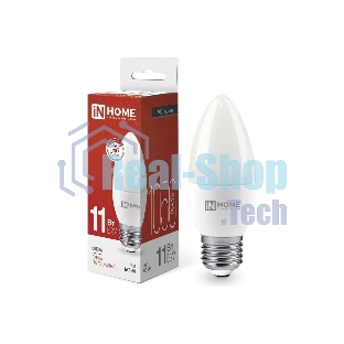Лампа светодиодная LED-СВЕЧА-VC 11Вт 230В E27 4000К 990лм IN HOME 4690612020495