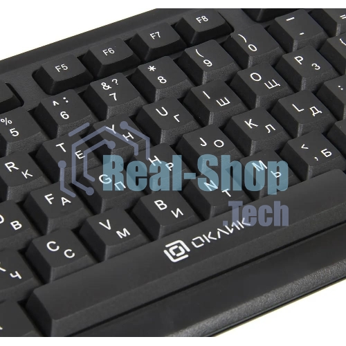 Комплект клавиатура+мышь Oklick 230M беспроводной, USB, 1000 DPI, чёрный