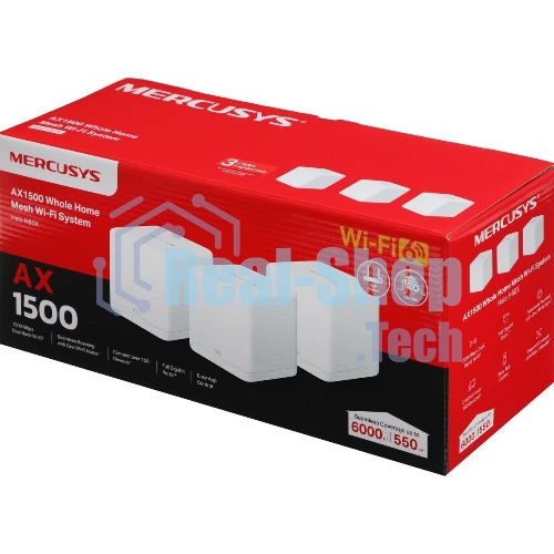 Бесшовный Mesh роутер Mercusys Halo H60X (3-pack) AX1500 Wi-Fi 6 система