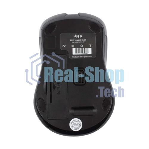 Мышь беспроводная HIPER HOMW-101-BT черный, 1600 dpi, радиоканал, USB, кнопки - 4