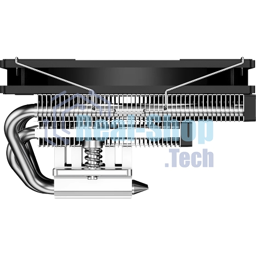 Кулер для процессора PCCooler RC600-67 (125W, 4-pin PWM, 67.5mm, Al, 4x6mm, 1x120мм, 62.5CFM, 32.5dBA, 2300RPM, S: 1851/1700/1200/115X, AM5/AM4, черный)