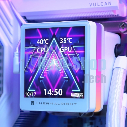 Водяное охлаждение для процессора Thermalright Grand Vision 360 (360mm, LED, White, ARGB/Fans: 3x120mm, 80.45CFM, 29.4dBA, 2150RPM/Pump height 72.5mm, 6400RPM, Rad thickness 27mm/S: 1700, 1200, 1851, 115X, 2011, 2066, AM5, AM4)