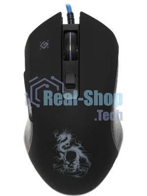 Мышь проводная Defender Sky Dragon GM-090L черный, 3200 dpi, USB, кнопки - 6