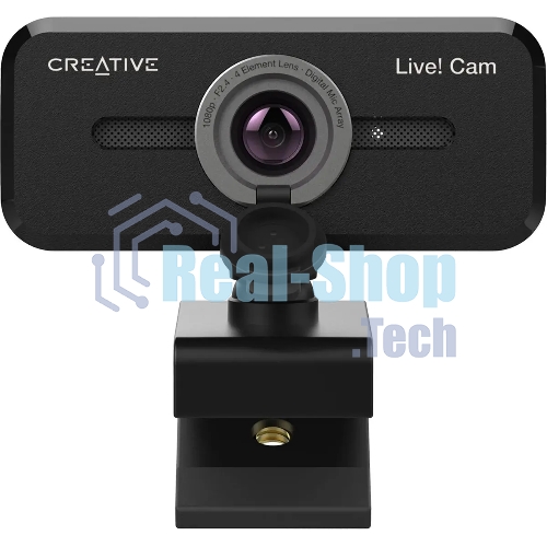 Веб-камера Creative Live! Cam Sync 1080p V2 1920x1080, 30 кадр/с, USB Type-A, микрофон, шторка приватности, универсальное крепление