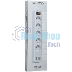 Сетевой фильтр QUMO Power Bar 5SP4U (P-0005), белый